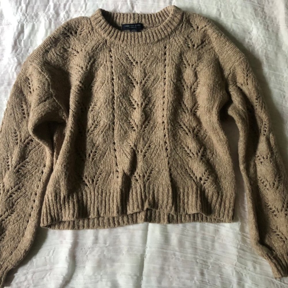 AE Cropped Crotchet Sweater